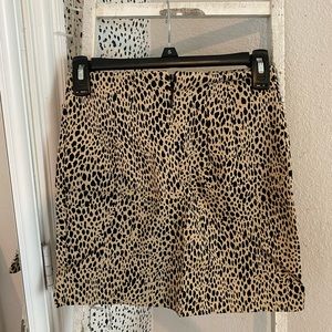 BRANDY MELVILLE Leopard Print Mini Skirt- FITS SIZE SMALL